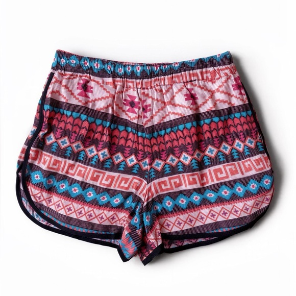 Vigoss Pants - NWT Vigoss Small Aztec Geometric Shorts | Colorful Elastic Waist Summer